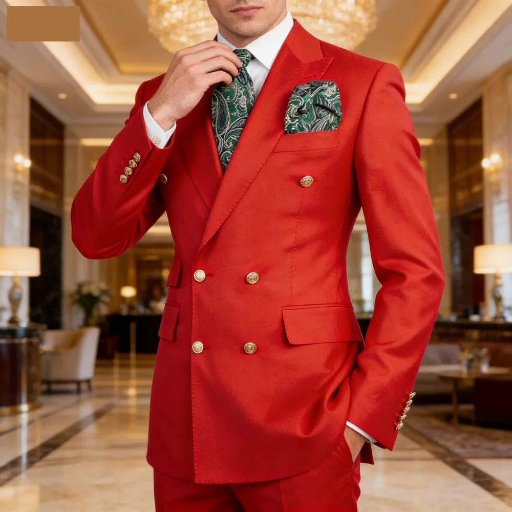 

Мужской двубортный пиджак цвета бургунди с шалевым воротником, приталенный, удобный, для свадьбы и выпускного вечера, стандартный крой