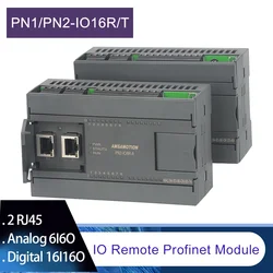 Profinet Remote IO Module For Siemens PLC S7 200smart 300 1200 1500 6AI 6AO 16DI 16O PN2A-IM24MR PN1-IO16R PN2-IO16T