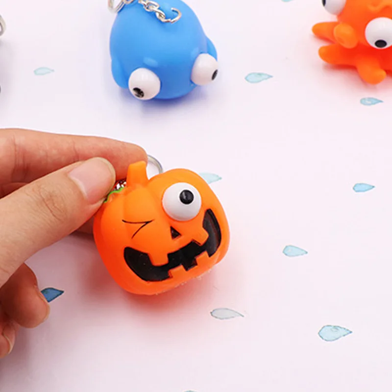 3 Stuks Cartoon Dier Squeeze Antistress Speelgoed Fidget Speelgoed Uit Ogen Pop Ventileren Speelgoed Stress Reliëf Speelgoed Sleutelhanger Vent Knijp Klein Speelgoed