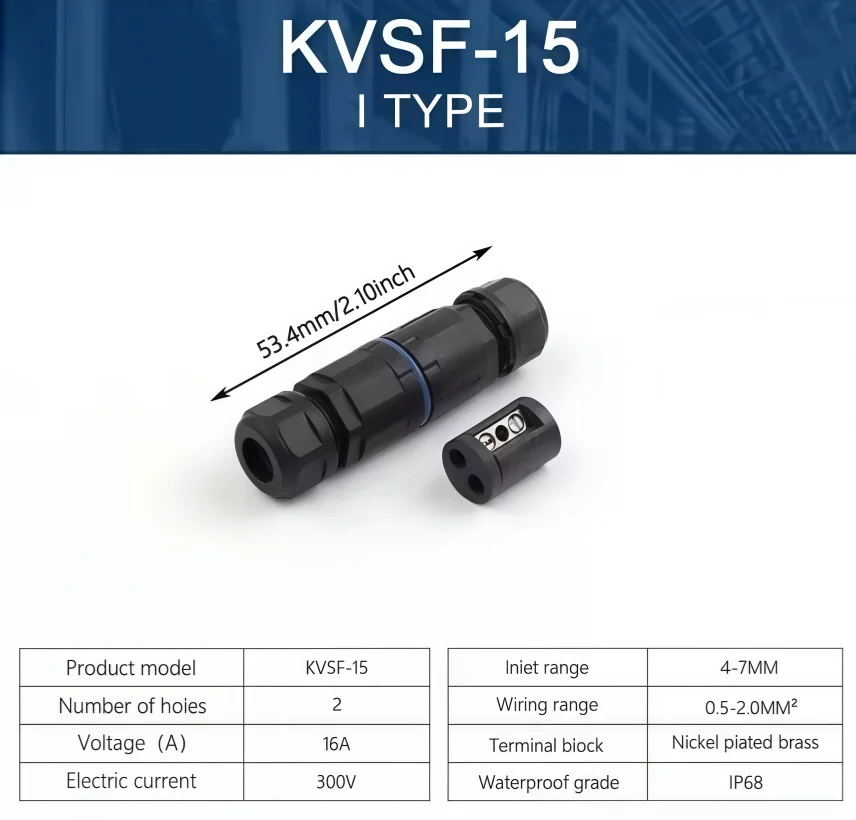 Quick Install IP68 Waterproof Electrical Connector, 2/3/4/5 Pin,Fast Wiring Cable Connection,Screw Terminal Block