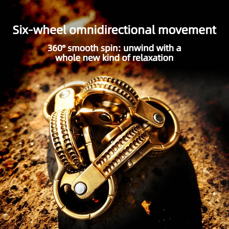 SJYEDC Mechanical Metal Emotional Press-Push Composite Fingertip Decompression Toy