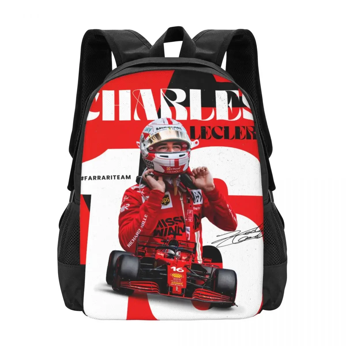 Charles Leclerc 16 Travel Laptop Backpack, Business College School Computer Bag Gift for Men & Women