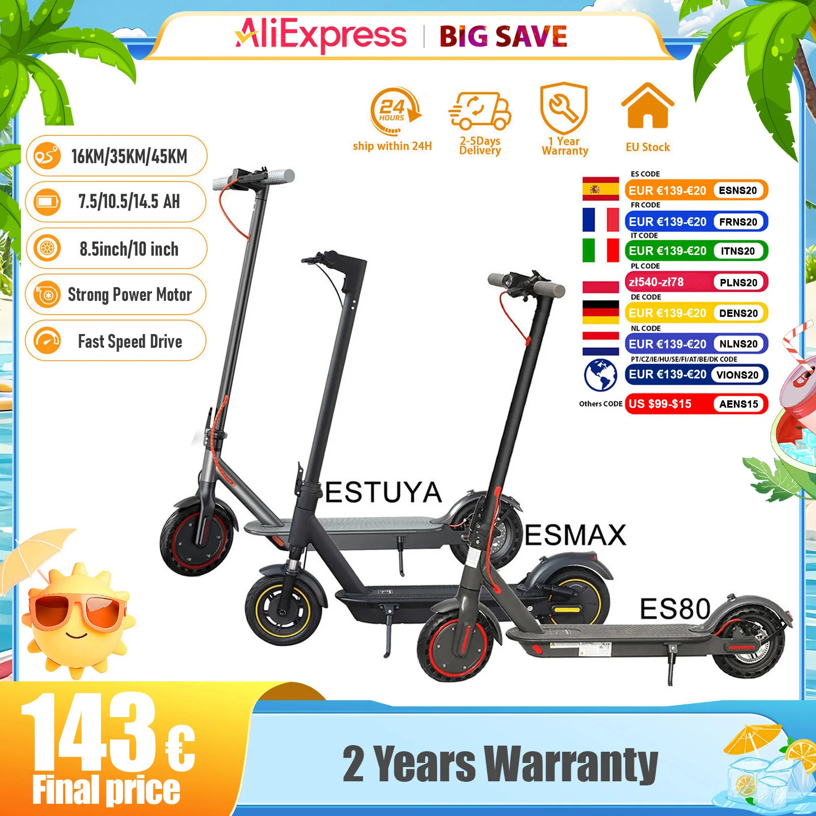 JUICEASE Tragbarer Elektroroller 16/45KM Smart APP Schnelle Geschwindigkeit Energiesparender Motor Wasserdicht IP65 Elektro-Kickscooter