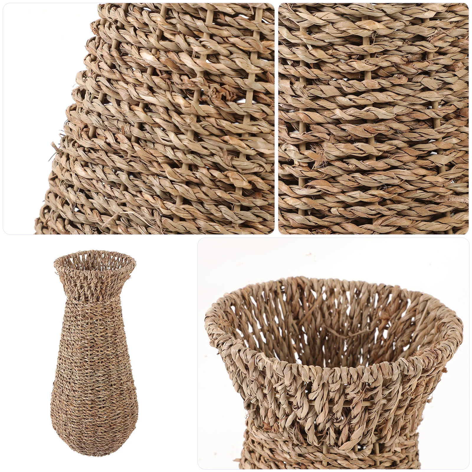 Floor Vase Plant Basket Flower Arrangement Pots for Plants Nordic Artificial Container Desk Woven Straw Holder Office