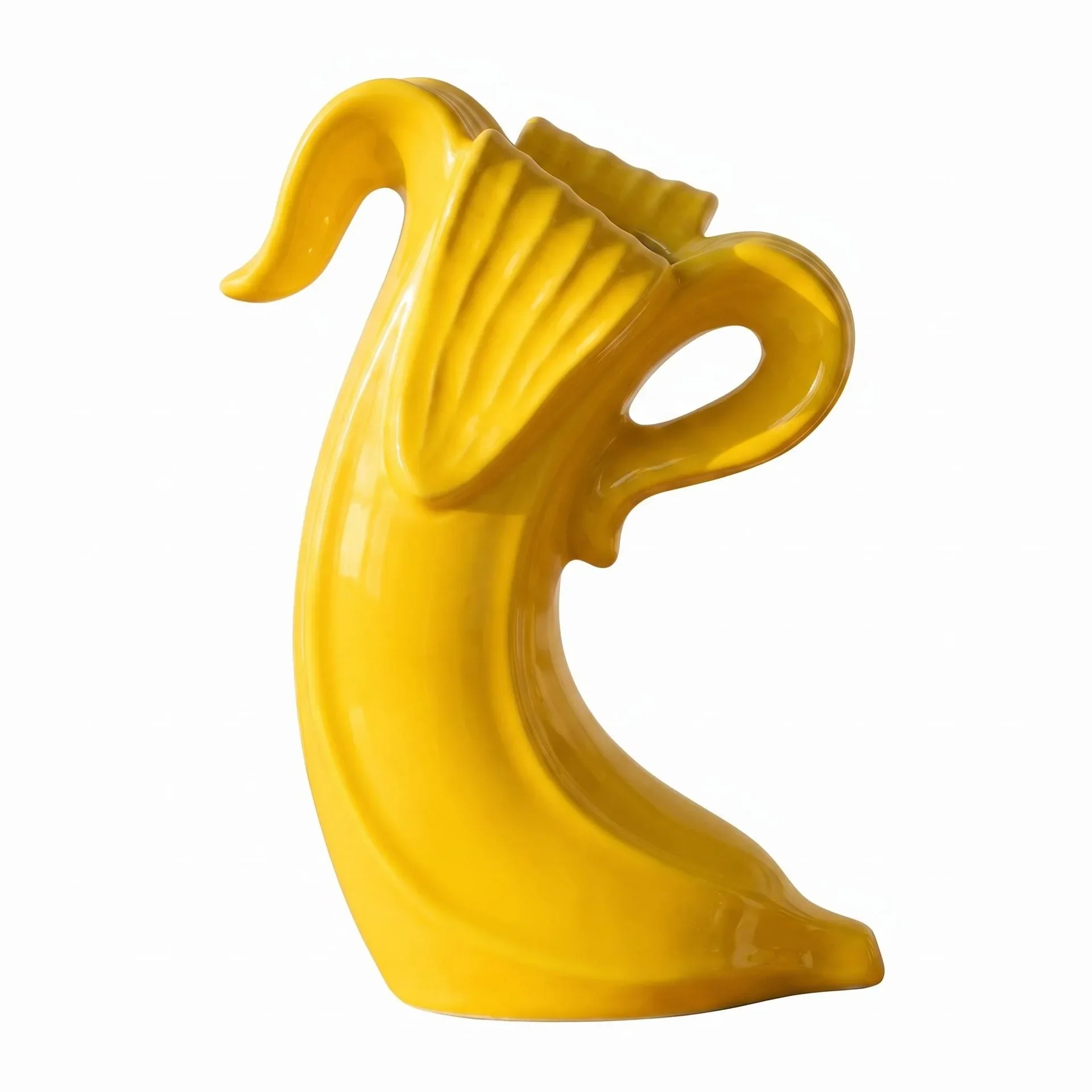 Yellow Banana Ceramic Flower Vase Fun Realistic Fruits Flower Vase Flower Arrangement Pot Flowerpot Home Decoration