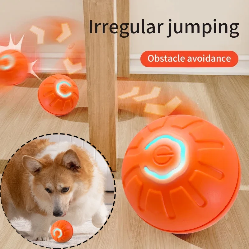 Intelligent Automatic Bouncing Rolling Ball For Small And Medium-Sized Dog And Cat Toys Usb Rechargeable Rubber Toy Ball