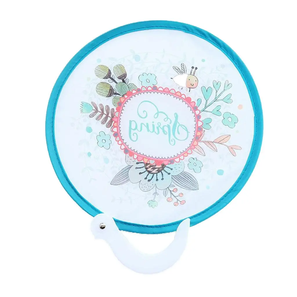 Japanese Style 1 pcs Collapsible Pocket Size Handheld Cooling Fans Round Fan Foldable Fan Home Decor Party Favor