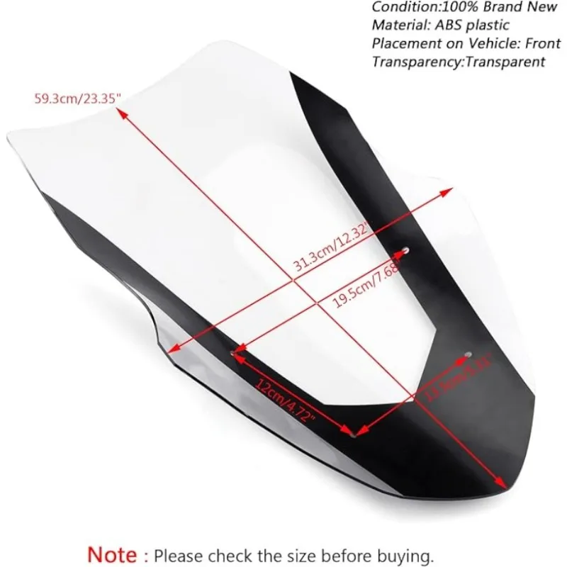 Pare-brise de moto pour YAMAHA NMAX 155 N-MAX125 2015-2019 déflecteur de levage de pare-brise Transparent