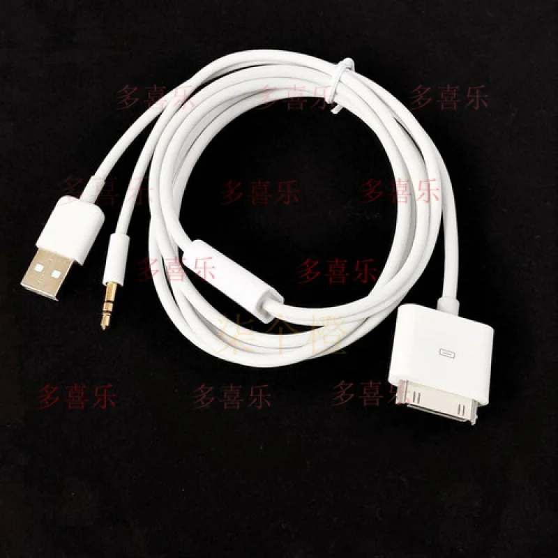 

WW 30pin Dock To 3.5mm Car AUX Audio USB charger Cable For iPhone 3G 4G iPod Touch