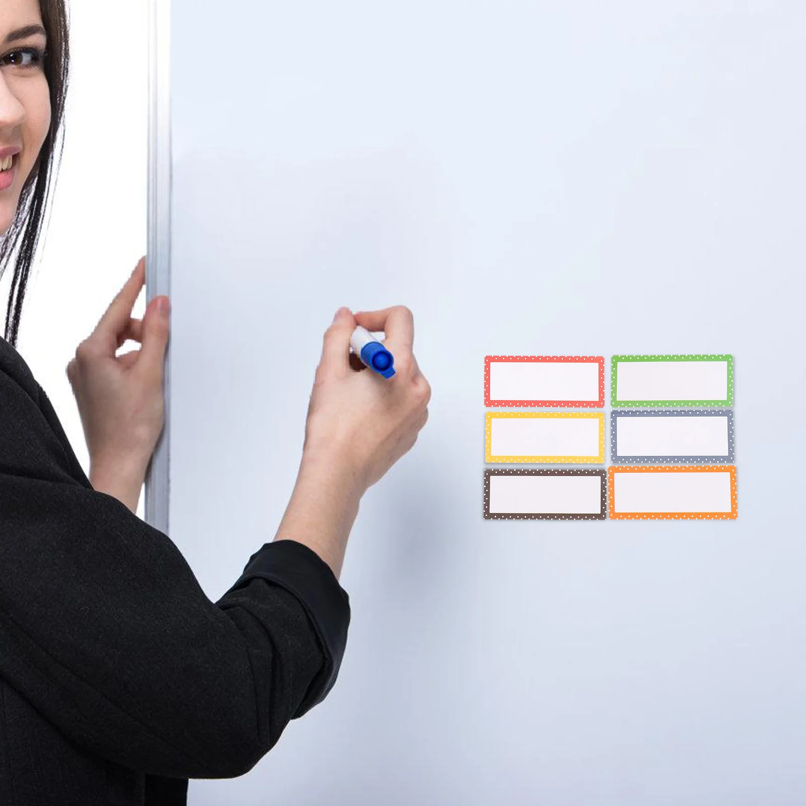

8Pcs Magnetic Labels for Whiteboard Refrigerator Cabinets Versatile Display Labels for Conferences and Events Magnetic Name Tags