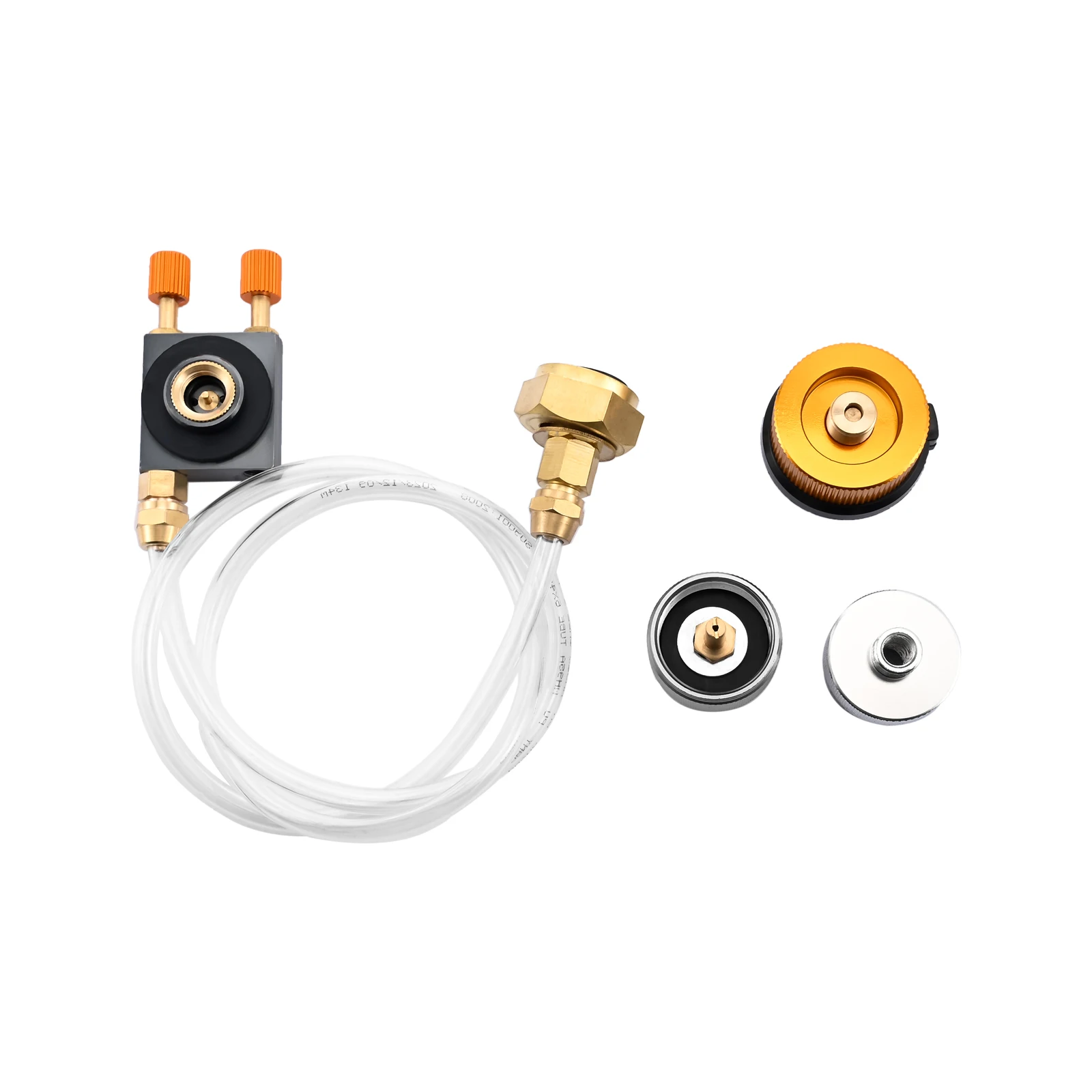 

1Set Outdoor Camping Gas Stove Propane Refill Adapter Flat Cylinder Tank Coupler Adaptor Gas Charging With Pressure Relief Valve