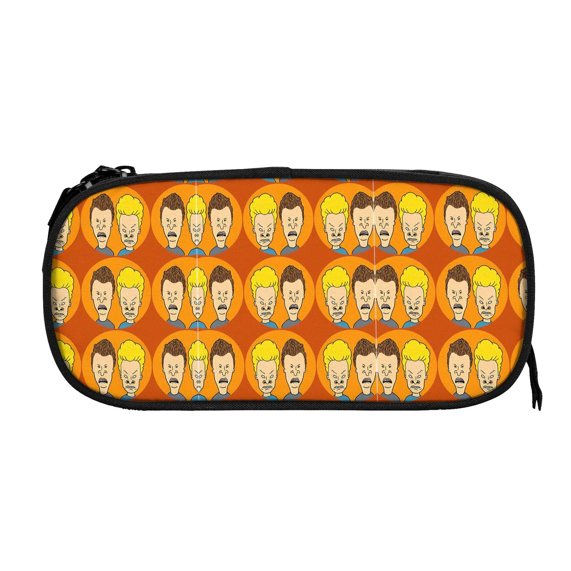 

1 piece Lightweight Vintage Animation Pencil Case Boys Pen Bag Beavis and Butt Head Office Pencil Pouch