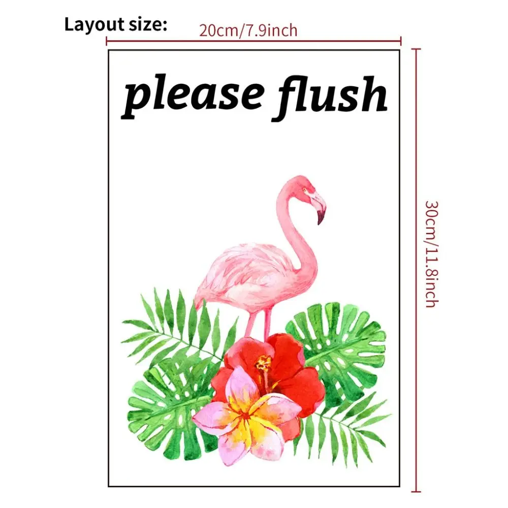 

Multipurpose PVC Sea Animal Toilet Sticker Washable Removable Toilet Sign Sticker Cute Please Flush Bathroom Decals Living Room