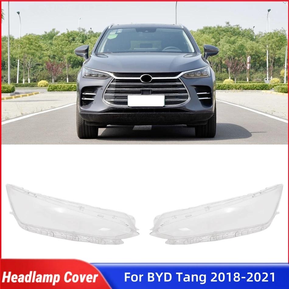 For BYD Tang 2018 2019 2020 2021 Car Gadgets Front Lamp Lens Glass Shell Car Front Headlight Lens Cover Lights Shell