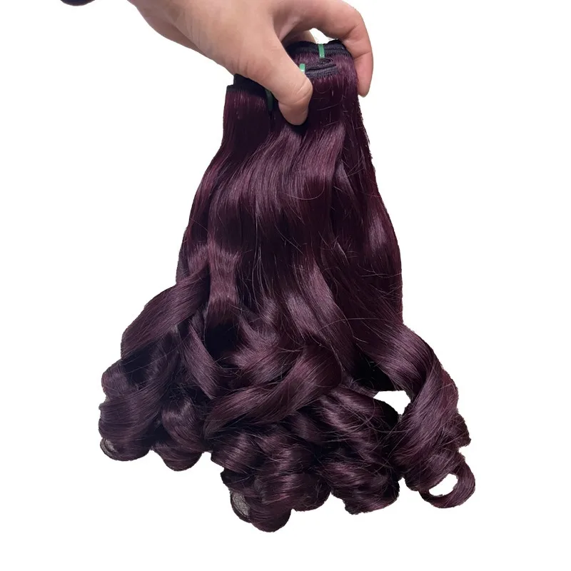 12a Human Hair Weaving Women's Double Drawn Bundles Bouncy 10-24 Inch Multi Color Selection High Quality 100% Unprocessed