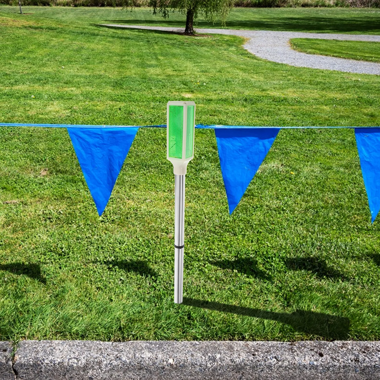 Außenleuchten Solar Hoflampe Garten Landschaft Rasen Pfahl Auffahrt Marker
