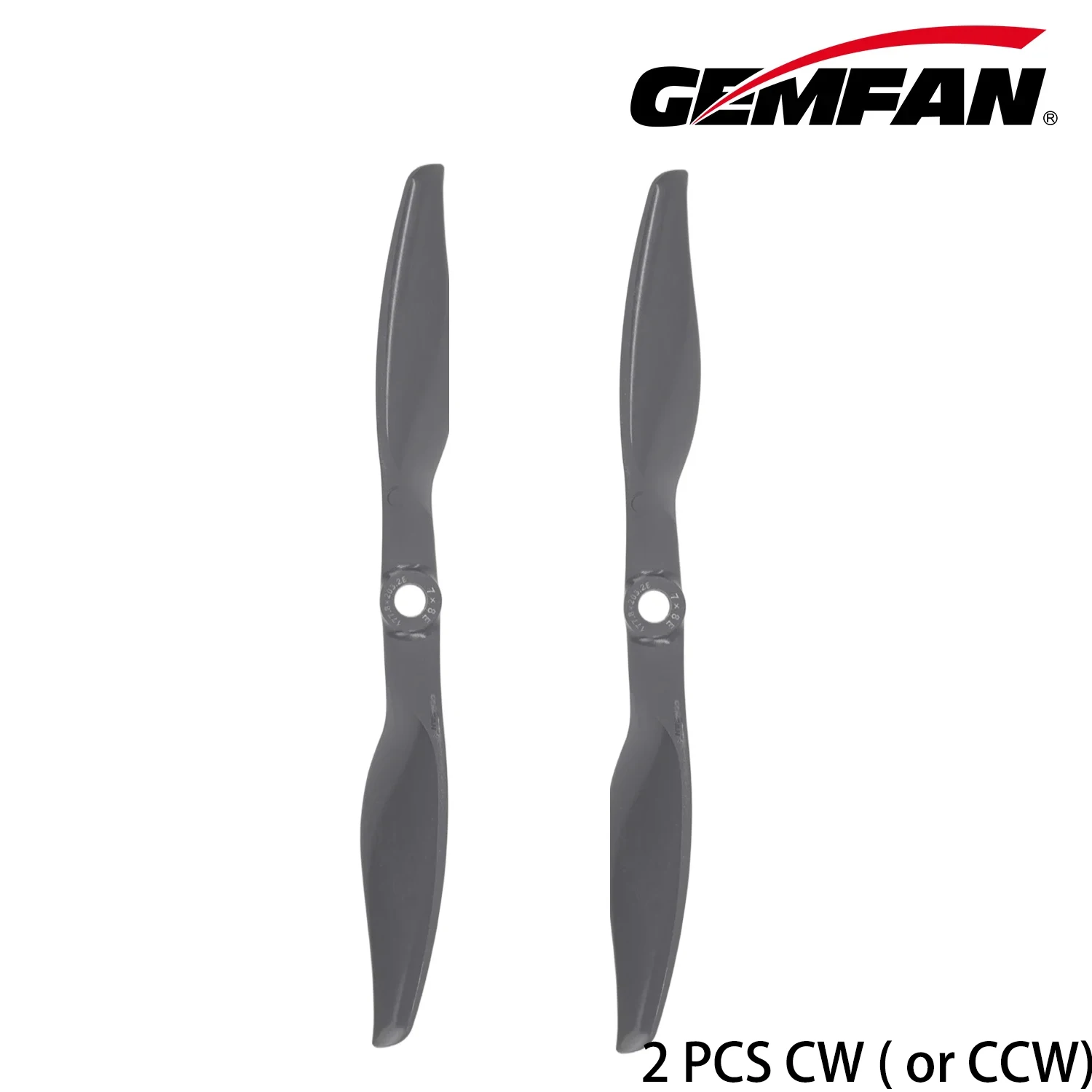 2Pcs/lot Gemfan Vortex 7X5 7X6 7X7 7X8 7X9 7X10 7X11 7X13 7X15 Electric Propeller Glass Fiber Nylon Gray CW / CCW for Fixed-Wing