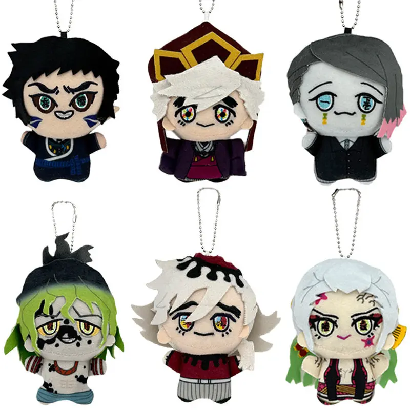 Llavero de peluche de Demon Slayer, muñeco de peluche suave de anime, Enmu Daki Gyutaro Douma Kaigaku, colgante para bolso, juguetes para fanáticos del anime, decoración