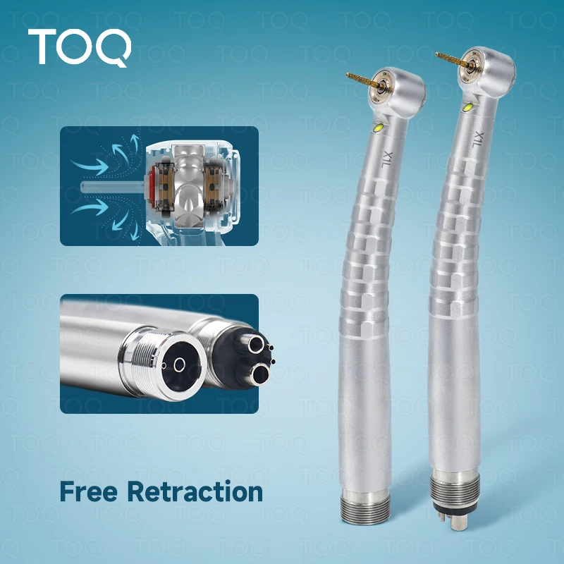 LED Dental Handstück High Speed Push Button 4 Wasser Spray Licht Keramik Lager Zahnmedizin Tipps Air Turbine Hohe Rotation Stifte