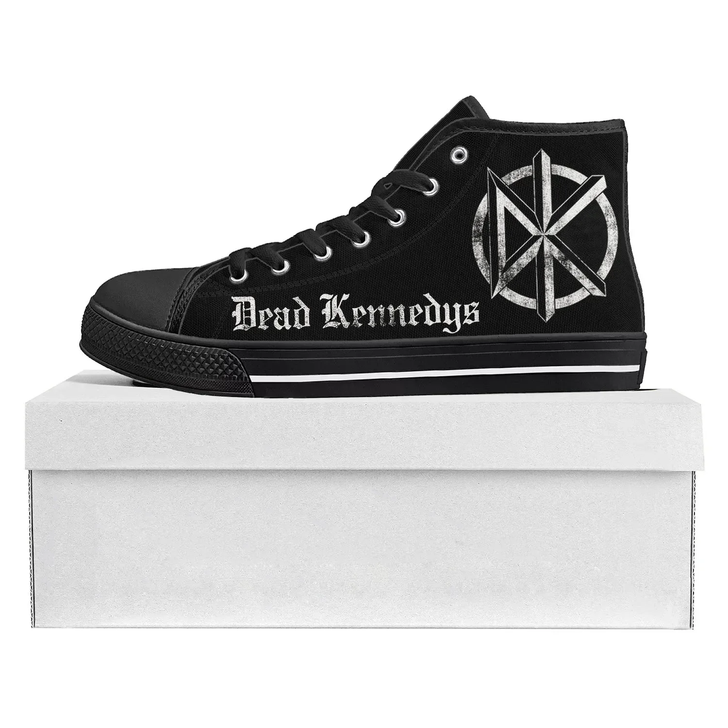 

Dead Rock Band Kennedys High Top High Quality Sneakers Mens Womens Teenager Canvas Sneaker Casual Couple Shoes Custom Shoe Black