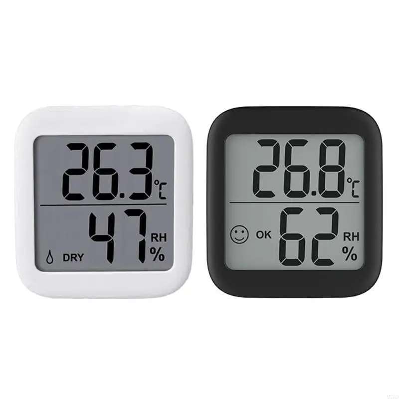 M76D Electronic Temperature Humidity Detector-Gauge for Indoor Baby Room LCD Digital Thermometer Hygrometer Built-in Battery