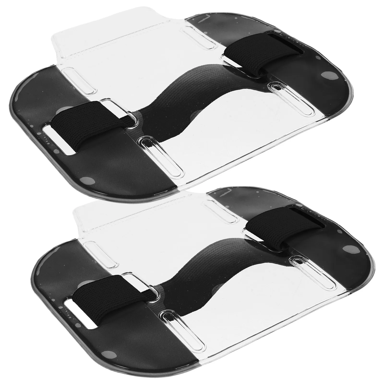 2Pcs Plastic Bright Color Badge Holder Nylon Webbing Strap For Gym Card Holder Office Worker Arm Band