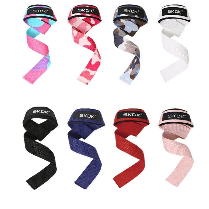 2Pcs Adjustable Weightlifting Wrist Straps Non-Slip Strength Training Fitness Lifting Support Gym Booster Bands Sports Grip