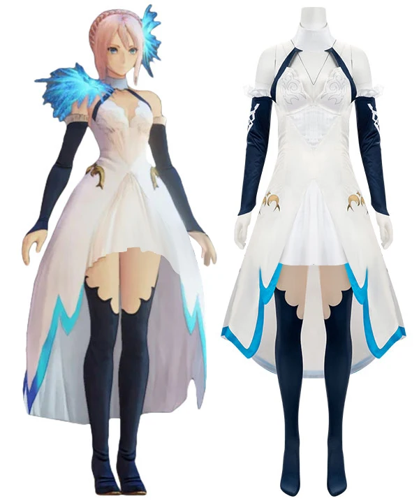 

Game Tales of Arise Shionne B Edition Cosplay Costume Dress Edition Blue Ball Gown For Women Girls