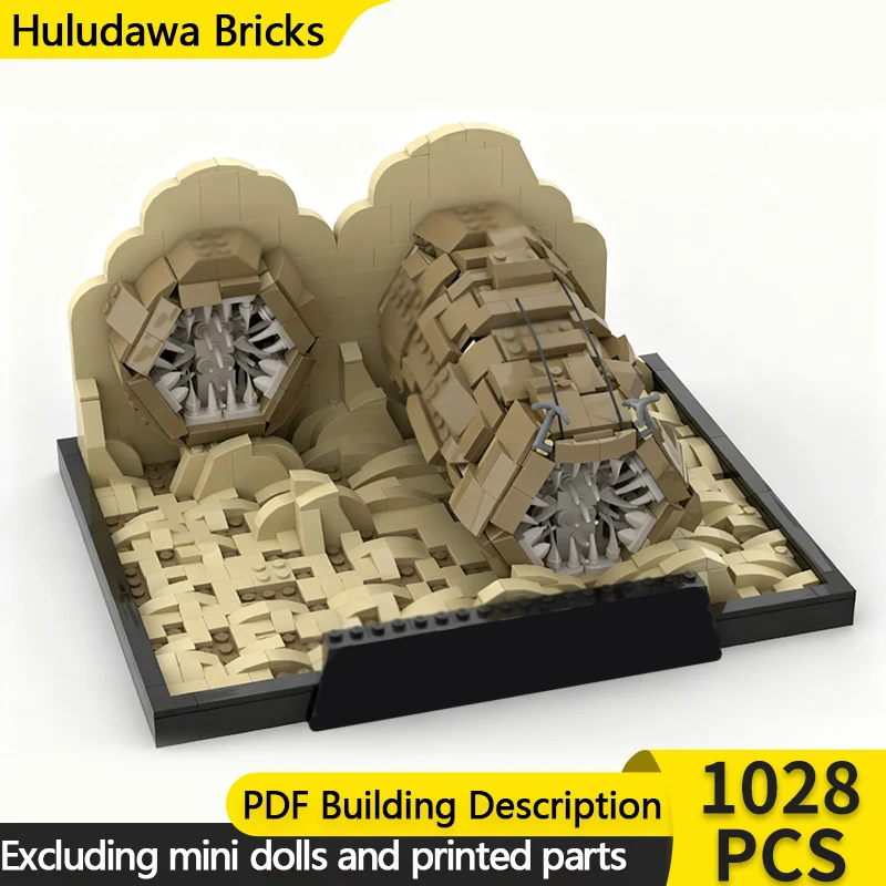 Cidade rua vista modelo moc tijolos de construção deserto filme cena tecnologia modular crianças presentes do feriado montar brinquedos terno