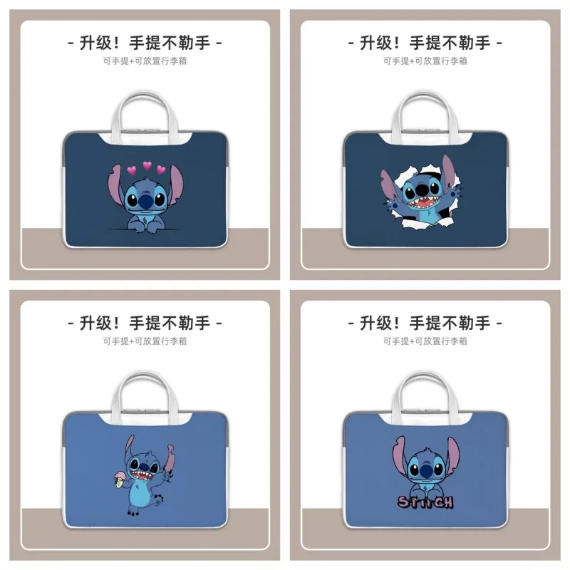 

Anime Disney Stitch Laptop Bag Cute Large Capacity Tablet Organizer Cartoon Handbag Laptop Case 12in 13in 14in 16in 15in 17in