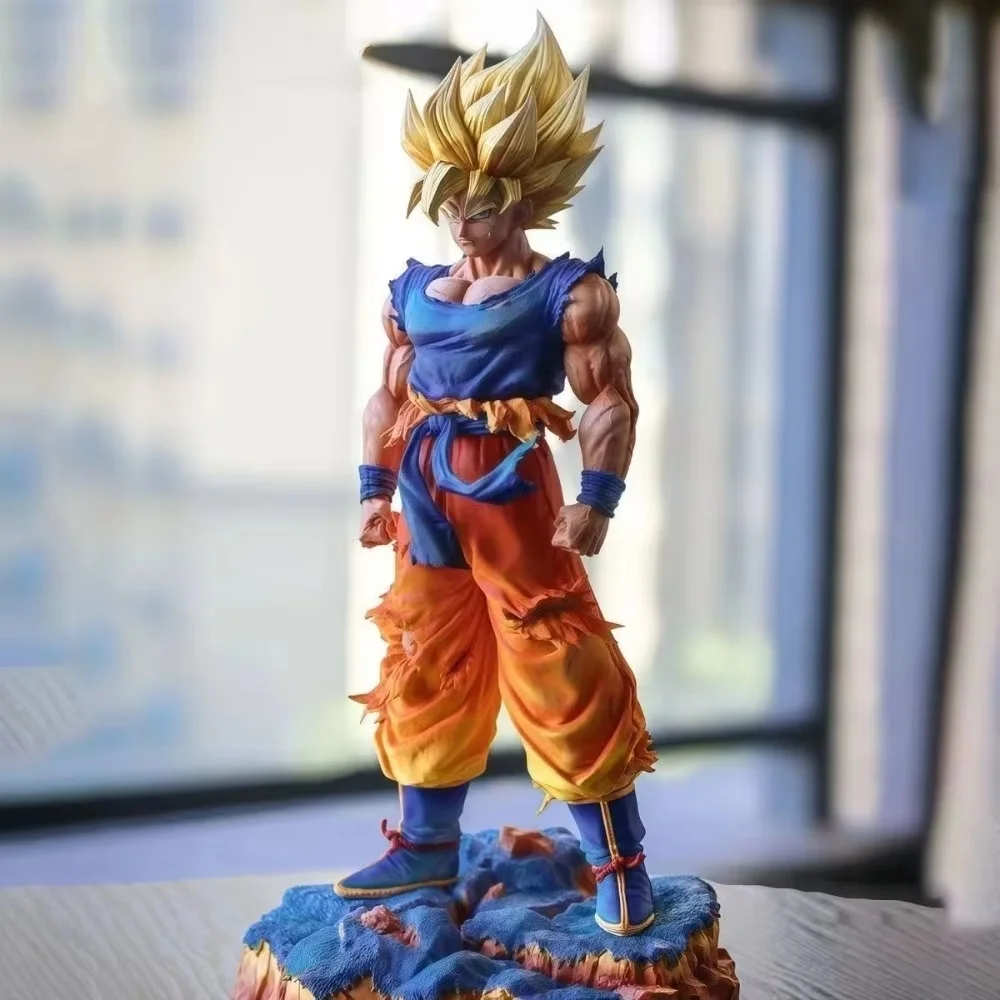 Jouets Jt Dragon Ball Z, 35cm, le premier Super Saiyan Goku, Figurine d'action, modèle de Collection, décoration, cadeau, en Stock