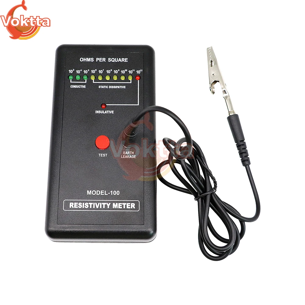 

LED Display ESD Surface Resistance Tester Anti-static Resistance Resistivity Meter OHM Resistance Meter Electricity Tester Tool