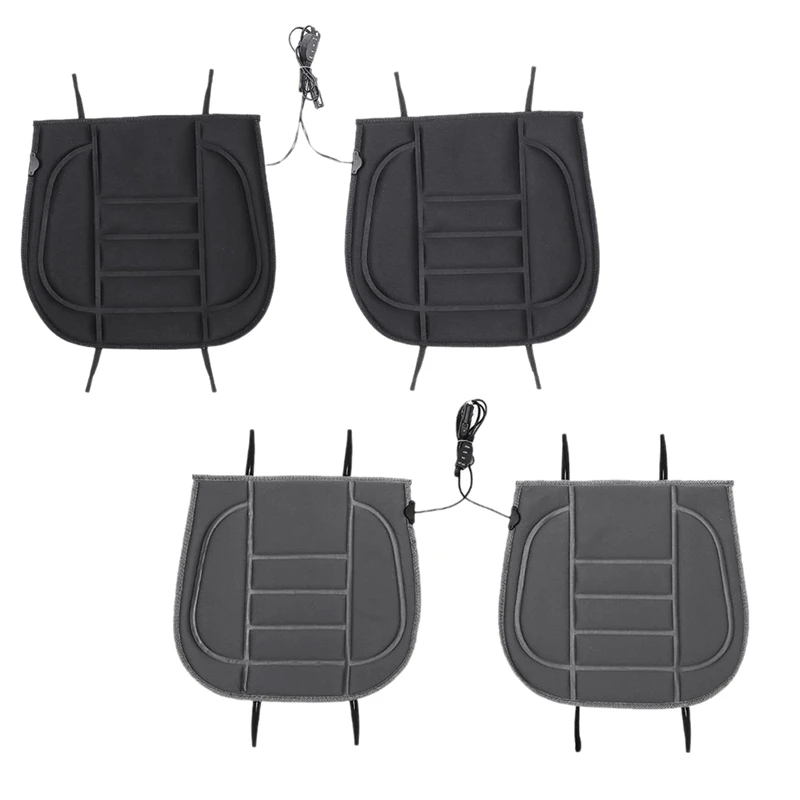 Universal 12V Car Heated Seat Covers Double Car Front Seat Cushion Heating Pads Winter Thermostat Heater Seat