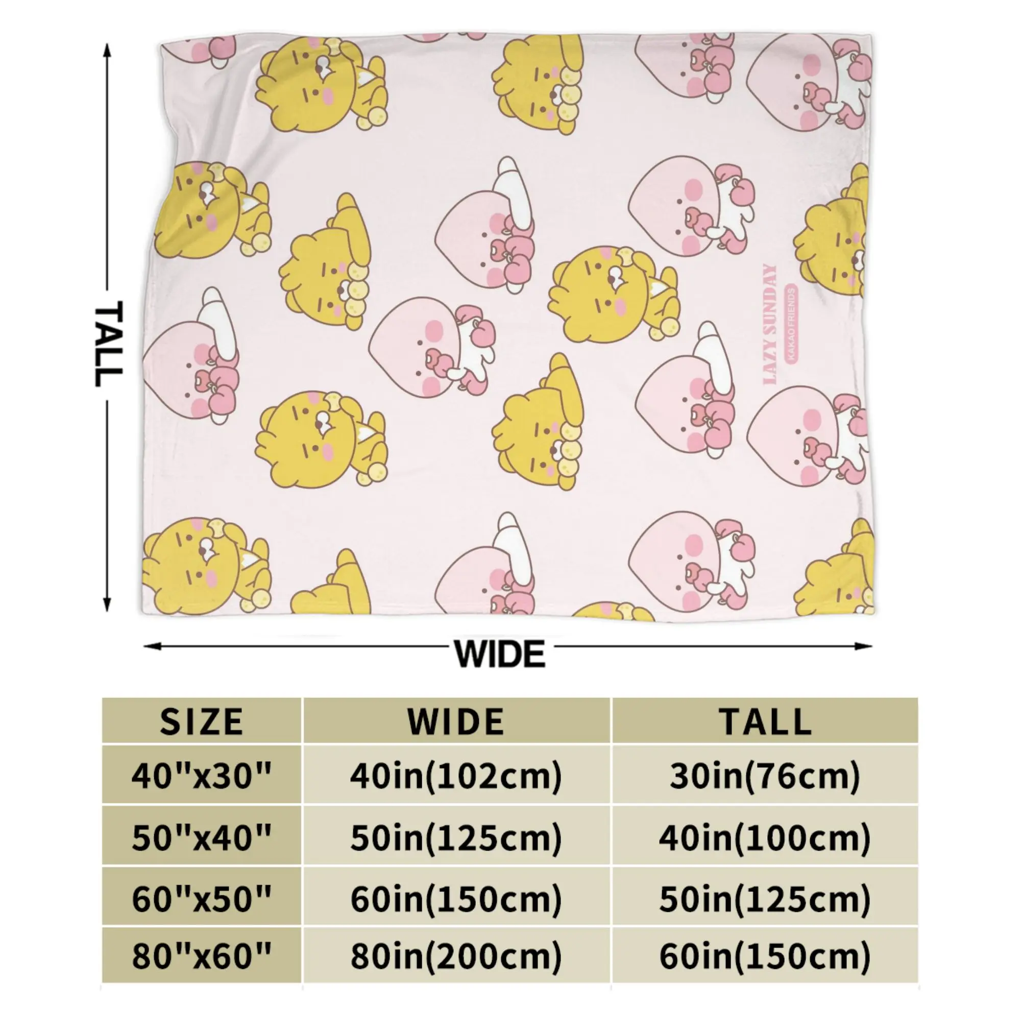 K-Kakao F-Friends رمي بطانية للأريكة لينة مريحة بطانية قطيفة 50x60 بوصة متعددة الحجم المفرش لجميع المواسم #5