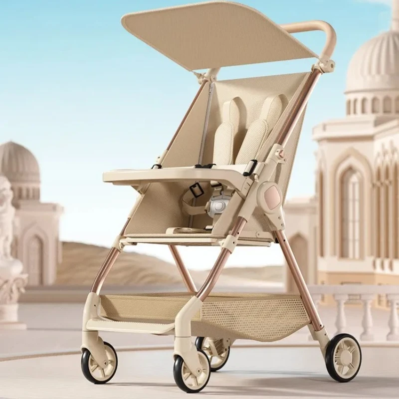 

1 шт., многофункциональная складная детская ручная коляска для одной руки, портативная легкая коляска с навесом, дорожная сидячая коляска для лежания