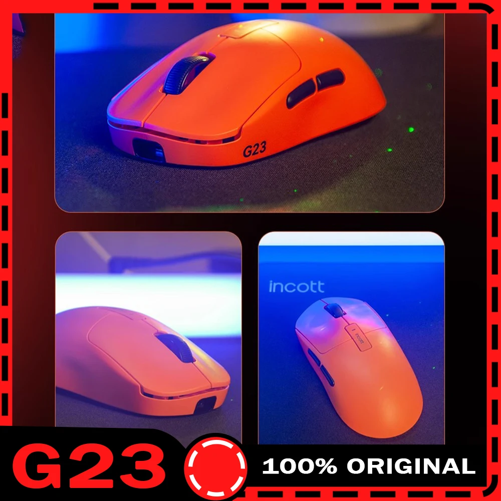 

Incott Ghero Pro Gaming Mouse G24/G23 Wireless Mouse 3 mode 2.4G Bluetooth Lightweight PAW3395 Mice customize G24 pro Mouse Gift
