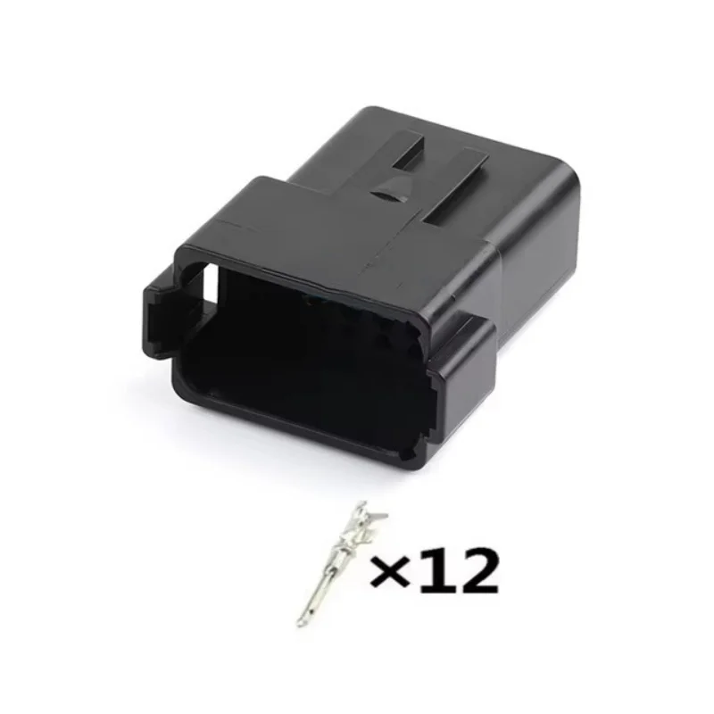 Conector serie Deutsch DT negro de 12 pines enchufe impermeable DT06-12S DT04-12P DT06-12S-E005 DT04-12P-E005 con pin Terminal