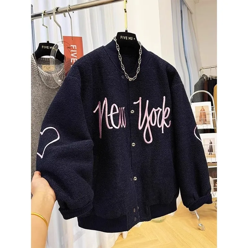 

Мужская демисезонная куртка-бомбер в американском уличном стиле, повседневная, для пар, размер 300, от Plus Size 300 Pou