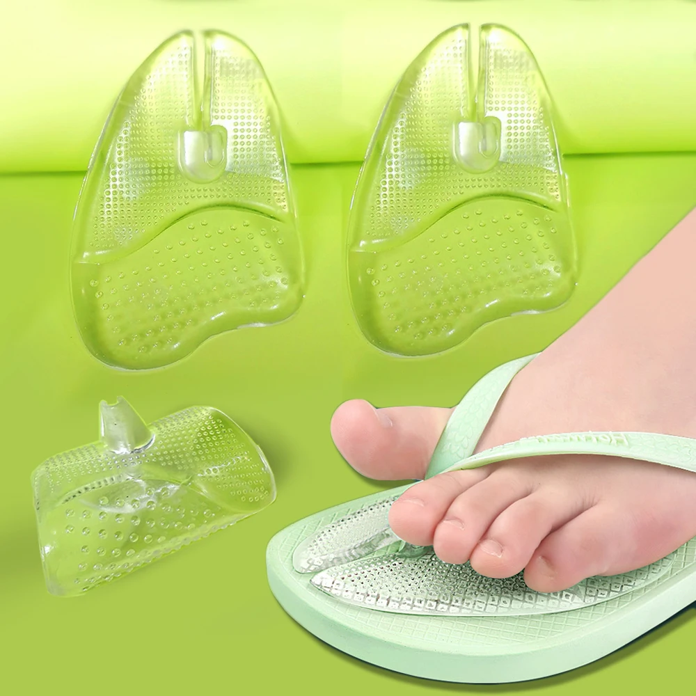 

Silicone Metatarsal Pads for Flip-Flops Woman Man Non-Slip Ball of Foot Cushions Insoles for Thong Sandals All Day Pain Relief