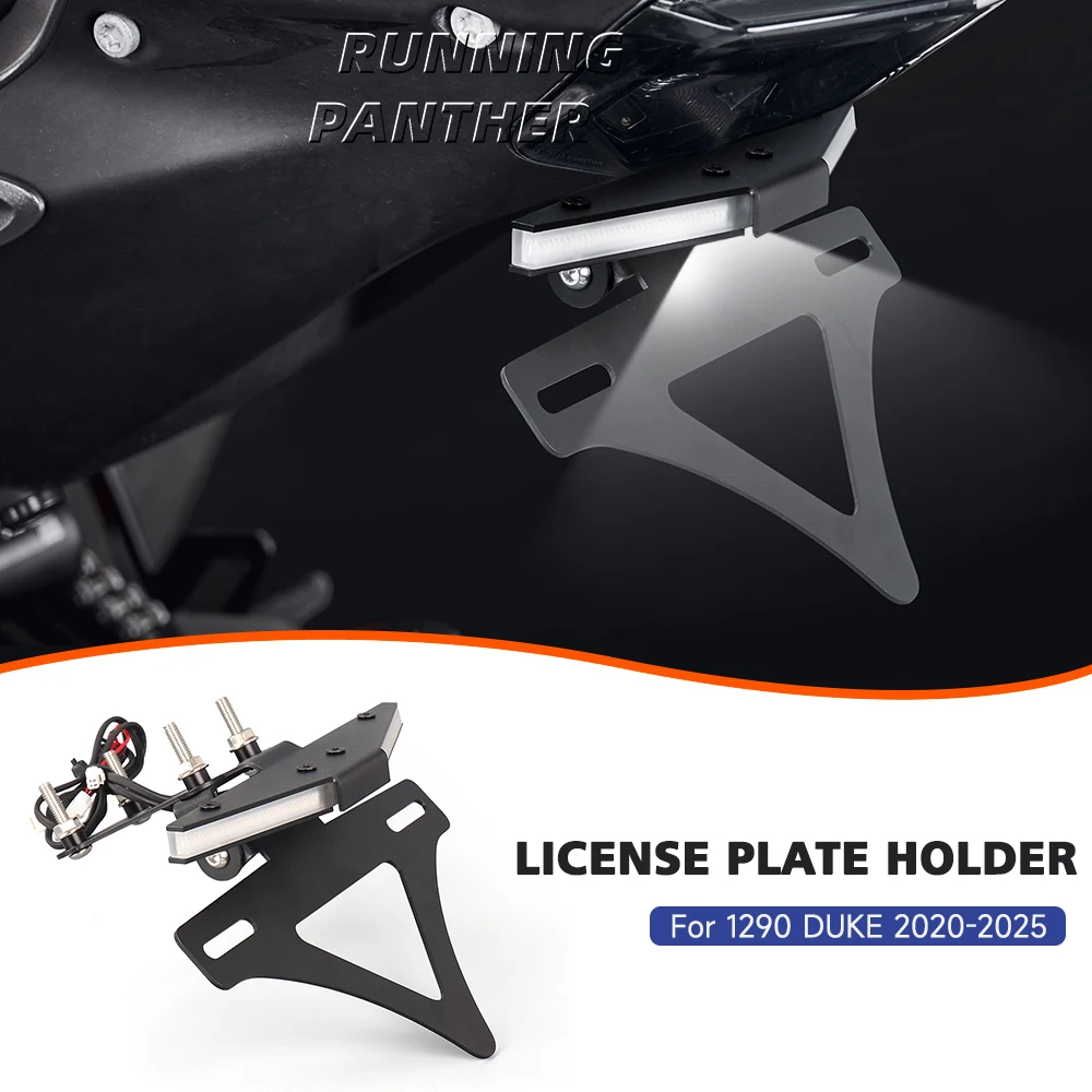 

Motorcycle License Plate Holder For 1290 DUKE 2020-2025 Rear Short Tail Tidy LED Light Tailstock Frame Bracket