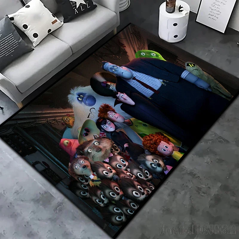 Film Hotel Transylvania Cartoon Teppich Teppiche 120x160cm Dekor für Wohnzimmer Kinderzimmer Sofa Badezimmer Kinder Bodenmatte