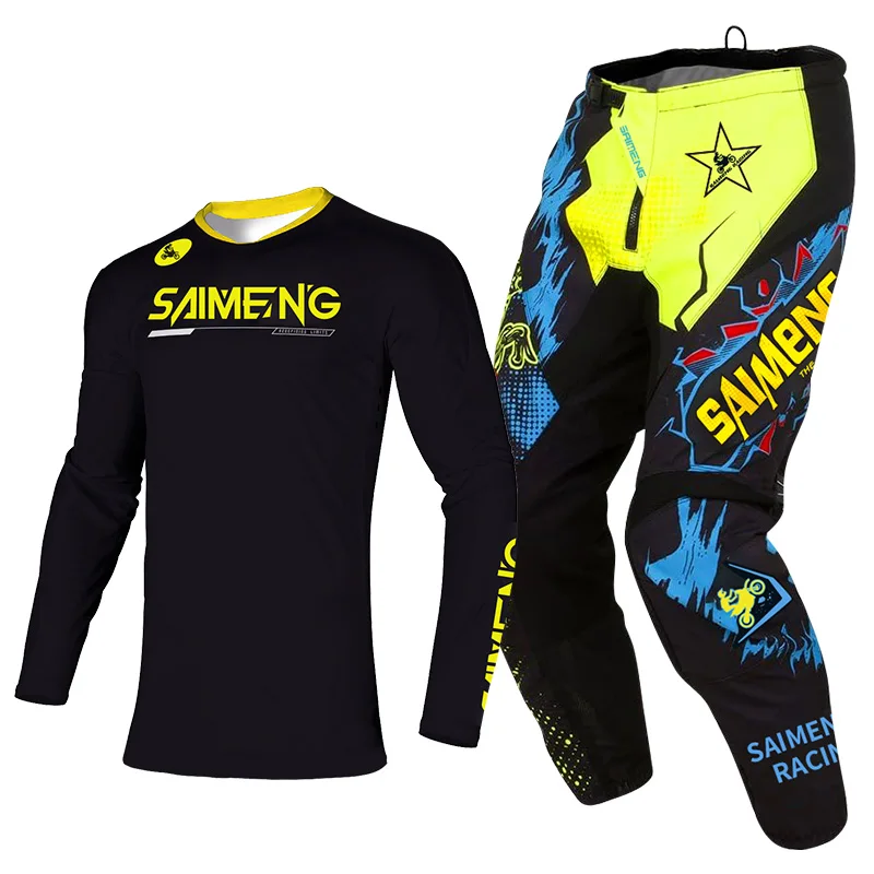 

Motocross Jersey and Pant Kits Enduro Men Women Motorcycle Off-road cross MX racing suit MTB green blue red yellow orange black