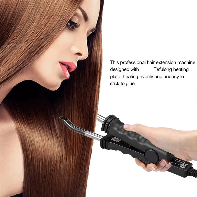 

EU-PLUG Heated Hair Extensions Fusion Perm Temperature Controlled Perm Iron Keratin Bonding Tools-A58E