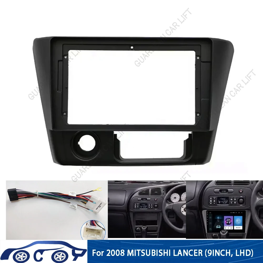 

For 2008 MITSUBISHI LANCER (9INCH, LHD)Car Radio Fascias Android GPS MP5 Stereo Player 2 Din Head Unit Panel Dash Frame Installa