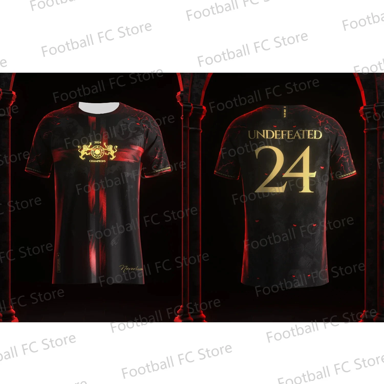 

2425 New Germany Neverlusen Jersey Black Gold Commemorative Edition Jersey Special #24 Soccer Jersey for The Greatest Story