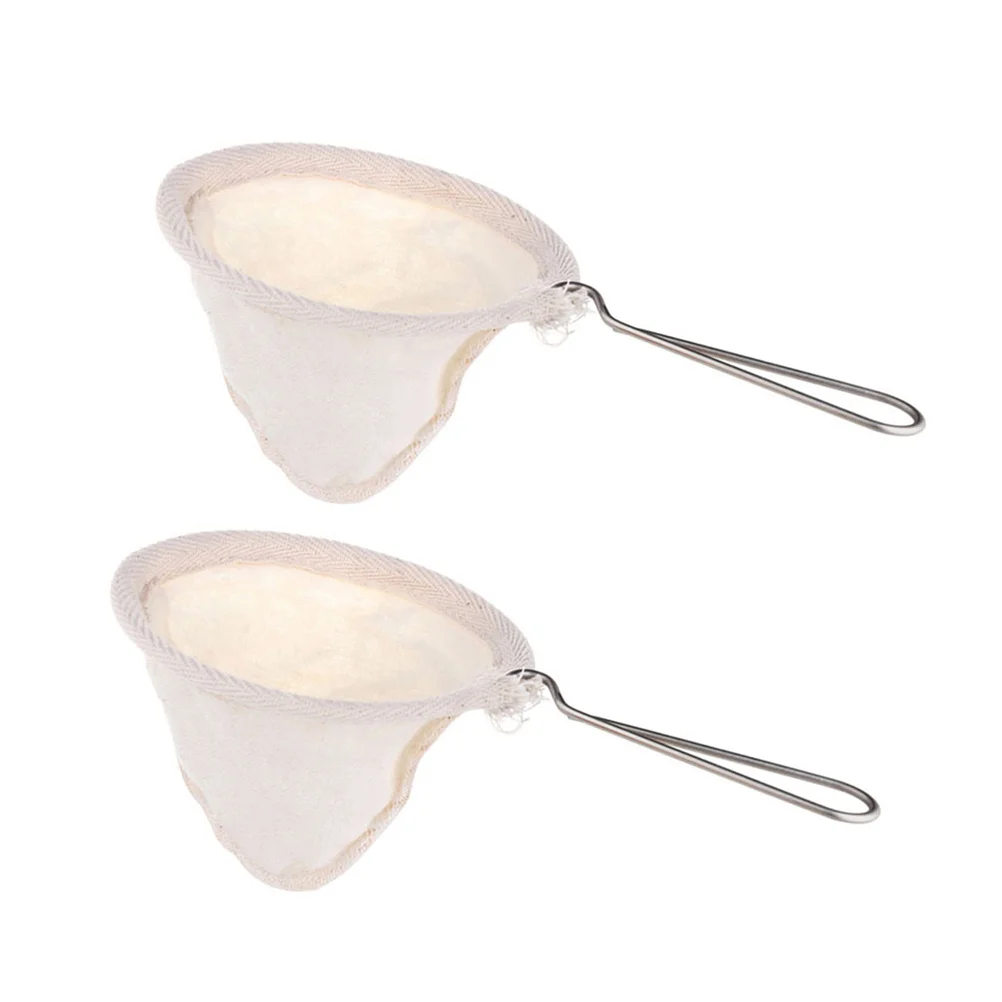 

3pcs Stainless Steel Handle Filters Reusable Strainer For Home Kitchen Office Coffee Filter Cloth For Coffee Shop