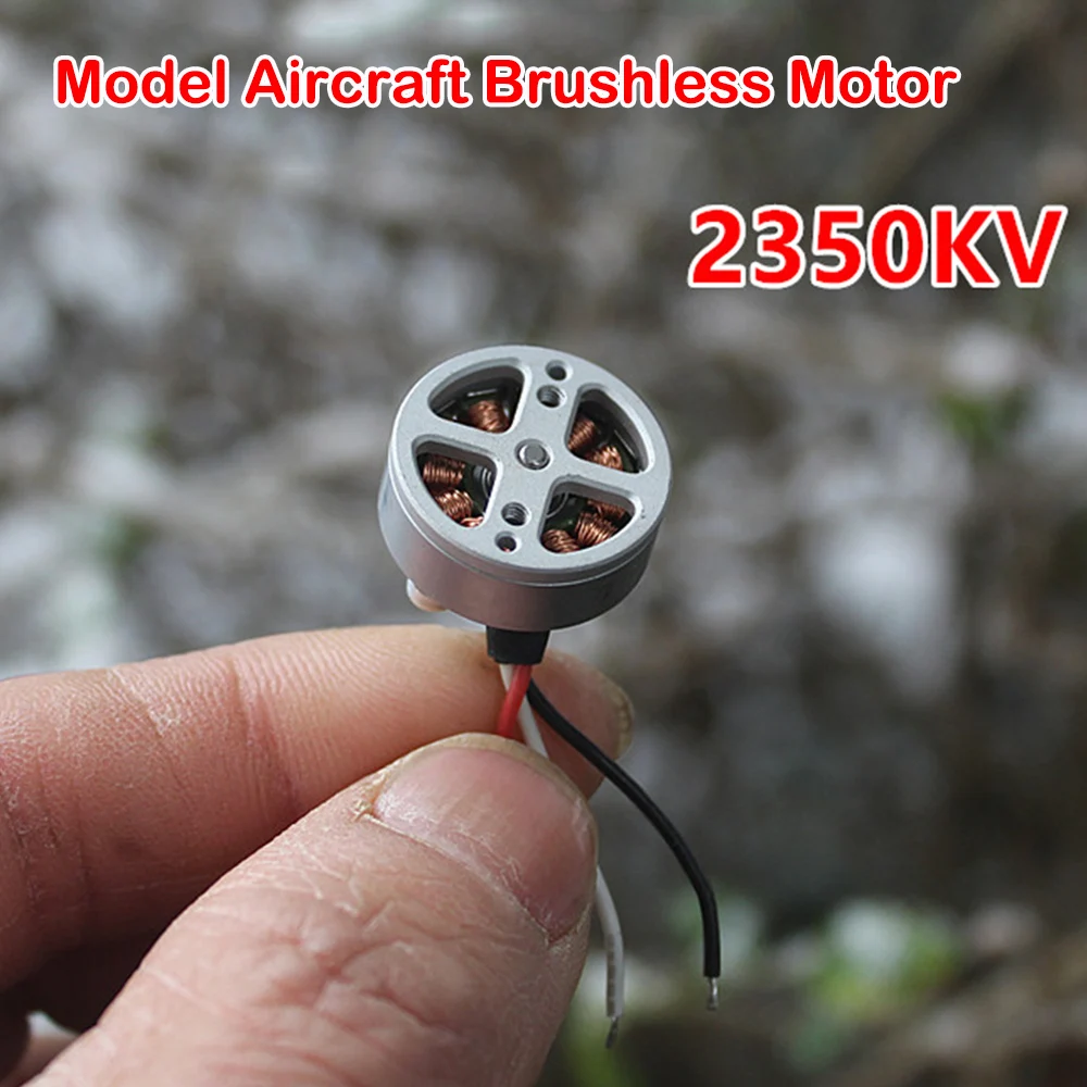 Mini Multi-rotor 2350KV CW CCW 18mm Brushless Motor 2-3S Outer rotor with Black blade BLDC for DIY Mini Drone FPV RC Quadcopter