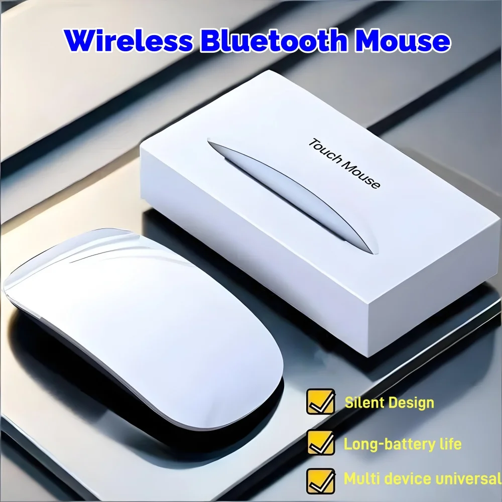 

Wireless Bluetooth Magic Computer Mouse Rechargeable Touch Slim Ergonomic Dual-Mode Silent PC Mice For Apple Macbo