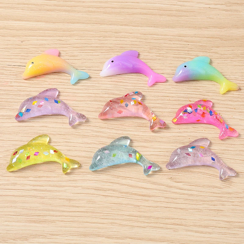 10pcs 35x14mm Cartoon Resin Shark DIY Embellishments Flatback Scrapbooking Cabochons for Jewelry Making DIY Crafts Accessories