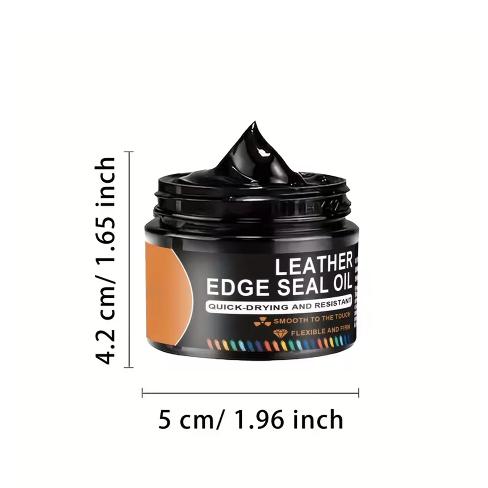 Lederkantenversiegelungsöl, Professionelle Kantenbeschichtung für Glattes, Langlebiges Finish auf Handtaschen, Geldbörsen & Schuhen 30g